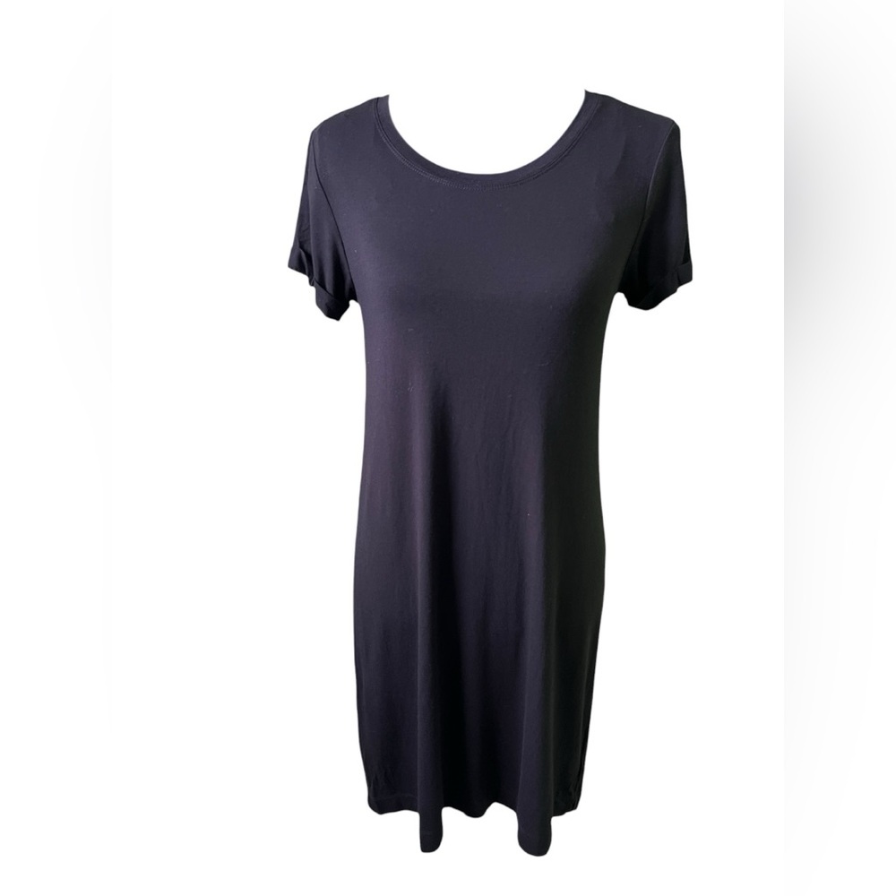 C&C California Black T-Shirt Dress Short Sleeve Women's Small